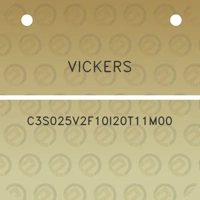 vickers-c3s025v2f10i20t11m00