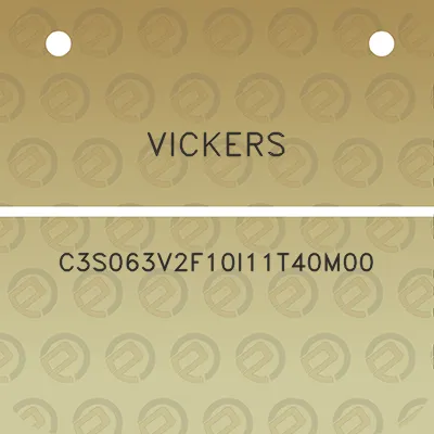 vickers-c3s063v2f10i11t40m00