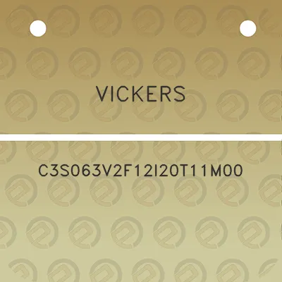 vickers-c3s063v2f12i20t11m00