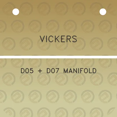 vickers-d05-d07-manifold