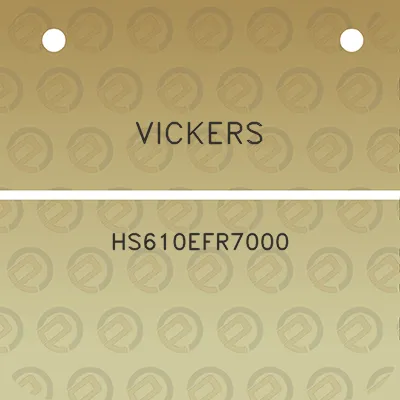 vickers-hs610efr7000