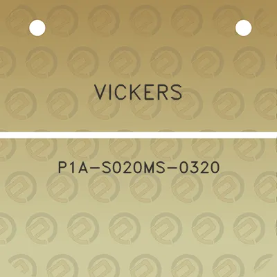 vickers-p1a-s020ms-0320