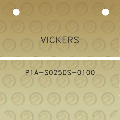 vickers-p1a-s025ds-0100