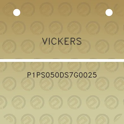 vickers-p1ps050ds7g0025