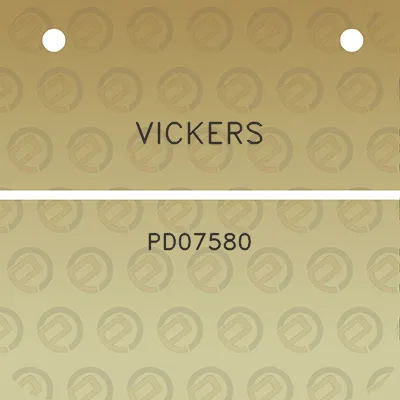 vickers-pd07580