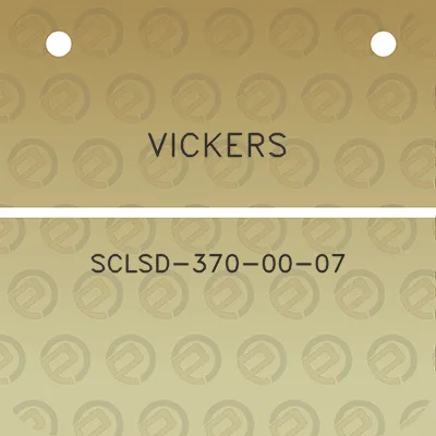 vickers-sclsd-370-00-07