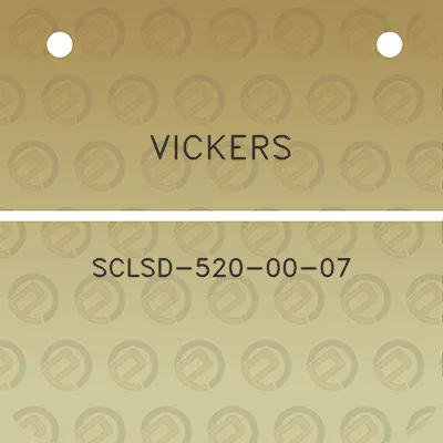 vickers-sclsd-520-00-07