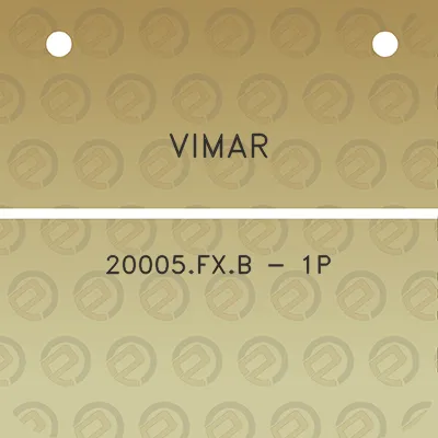 vimar-20005fxb-1p