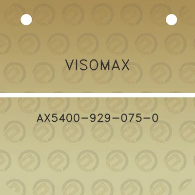 visomax-ax5400-929-075-0