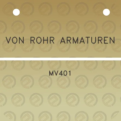 von-rohr-armaturen-mv401