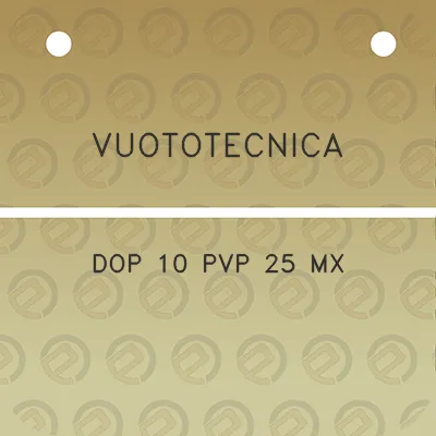 vuototecnica-dop-10-pvp-25-mx