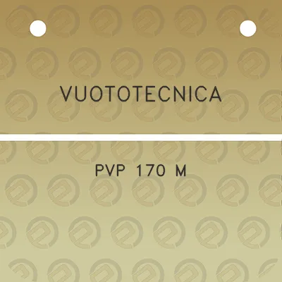 vuototecnica-pvp-170-m