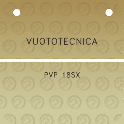 vuototecnica-pvp-18sx