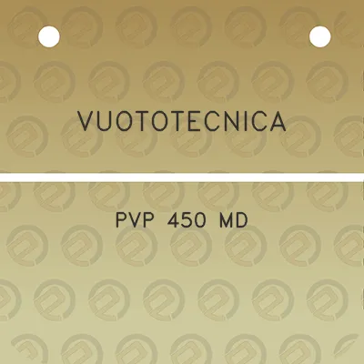 vuototecnica-pvp-450-md