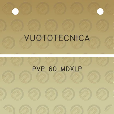 vuototecnica-pvp-60-mdxlp