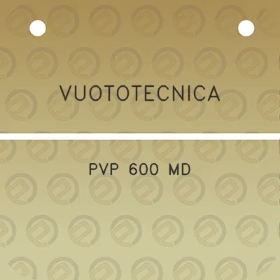 vuototecnica-pvp-600-md