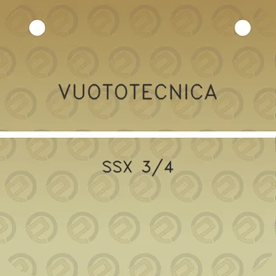 vuototecnica-ssx-34