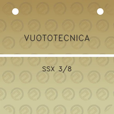 vuototecnica-ssx-38