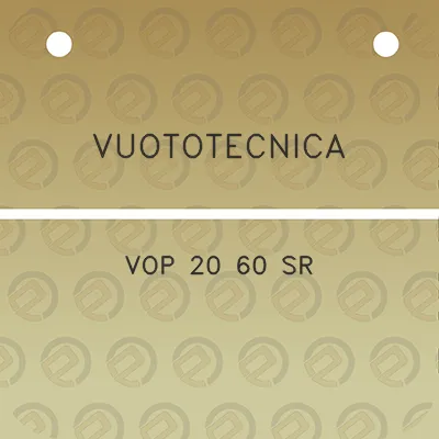 vuototecnica-vop-20-60-sr