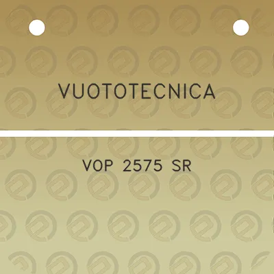 vuototecnica-vop-2575-sr