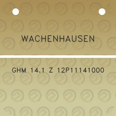 wachenhausen-ghm-141-z-12p11141000