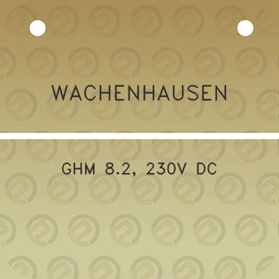 wachenhausen-ghm-82-230v-dc