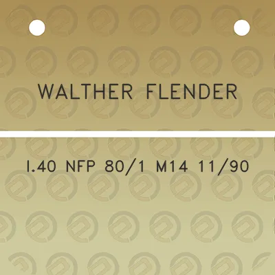 walther-flender-i40-nfp-801-m14-1190