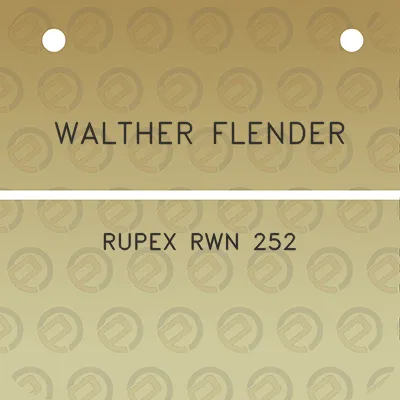 walther-flender-rupex-rwn-252