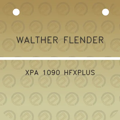 walther-flender-xpa-1090-hfxplus