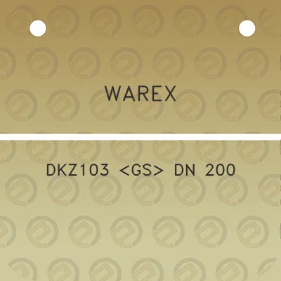 warex-dkz103-gs-dn-200