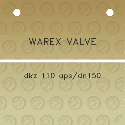 warex-valve-dkz-110-apsdn150