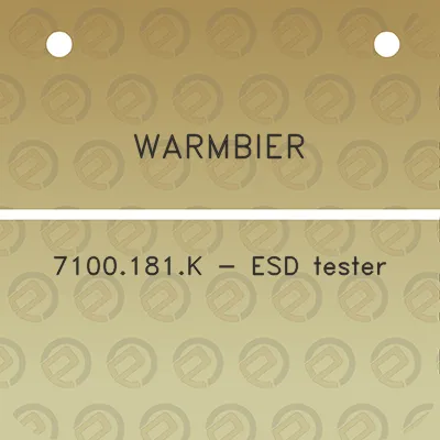 warmbier-7100181k-esd-tester