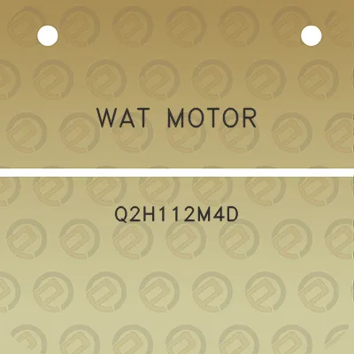 wat-motor-q2h112m4d