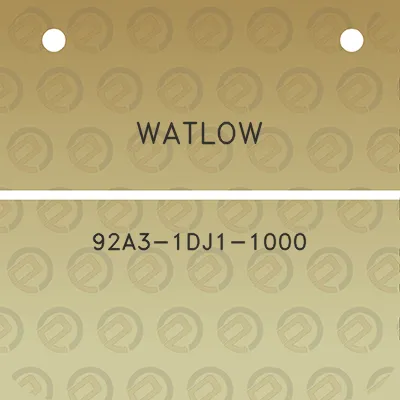 watlow-92a3-1dj1-1000