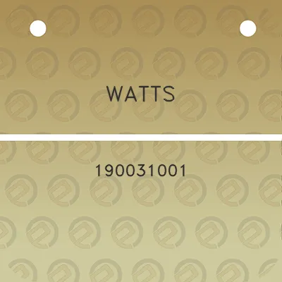 watts-190031001