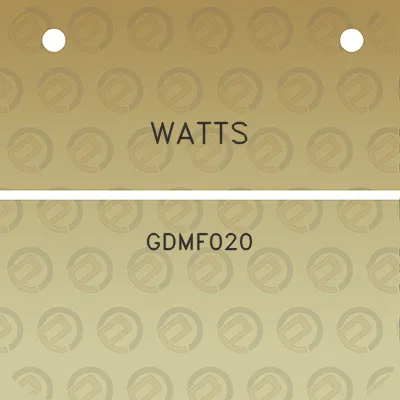 watts-gdmf020