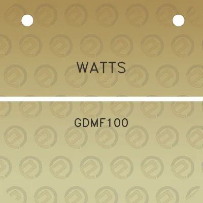 watts-gdmf100