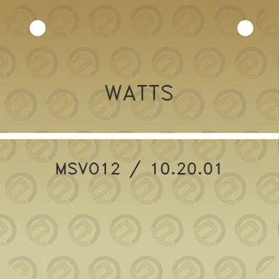 watts-msvo12-102001