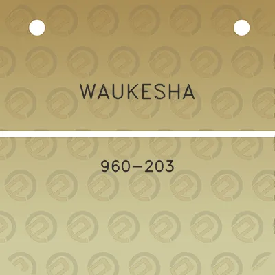 waukesha-960-203