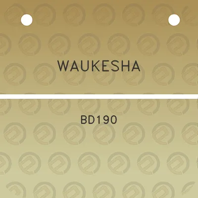 waukesha-bd190