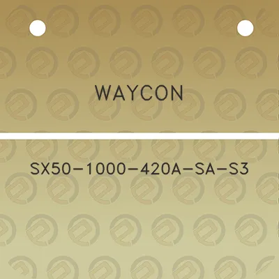 waycon-sx50-1000-420a-sa-s3