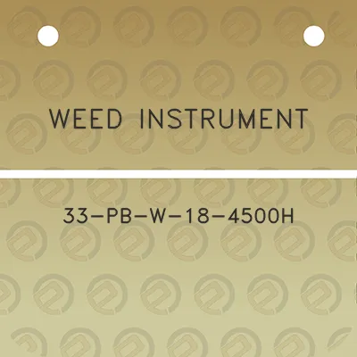 weed-instrument-33-pb-w-18-4500h