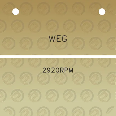 weg-2920rpm