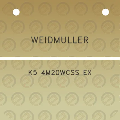 weidmuller-k5-4m20wcss-ex