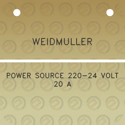 weidmuller-power-source-220-24-volt-20-a