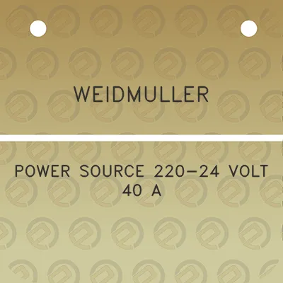 weidmuller-power-source-220-24-volt-40-a