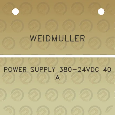 weidmuller-power-supply-380-24vdc-40-a