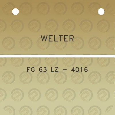 welter-fg-63-lz-4016