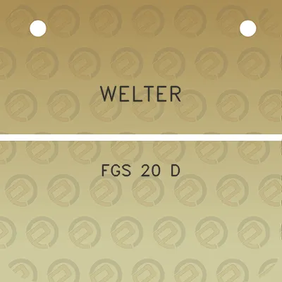 welter-fgs-20-d