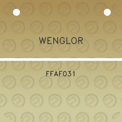 wenglor-ffaf031